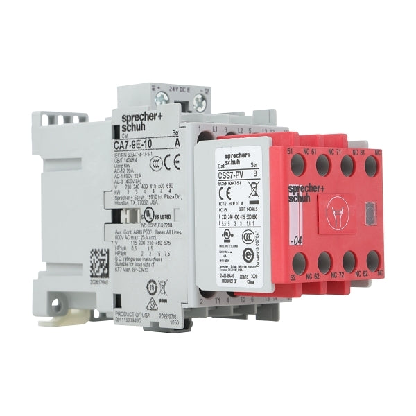 S&S CAS7 Safety Contactor 4kW 3Pole 24VDC Coil 1NO 4NC Contact Auxiliary***EMAIL/TEXT FOR PRICING***