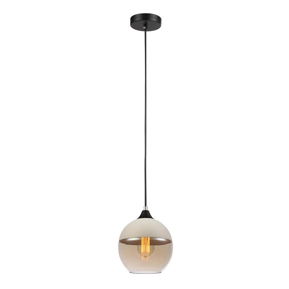 Wine Pendant Light With White & Amber