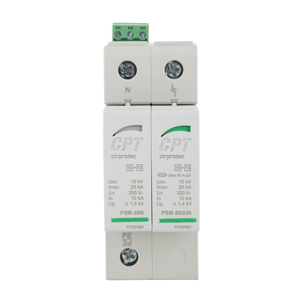 Cirprotec PSM Surge Protection Device Type 2 1 Phase L-N & N-PE Imax 20kA 240Vac***EMAIL/TEXT FOR PRICING***