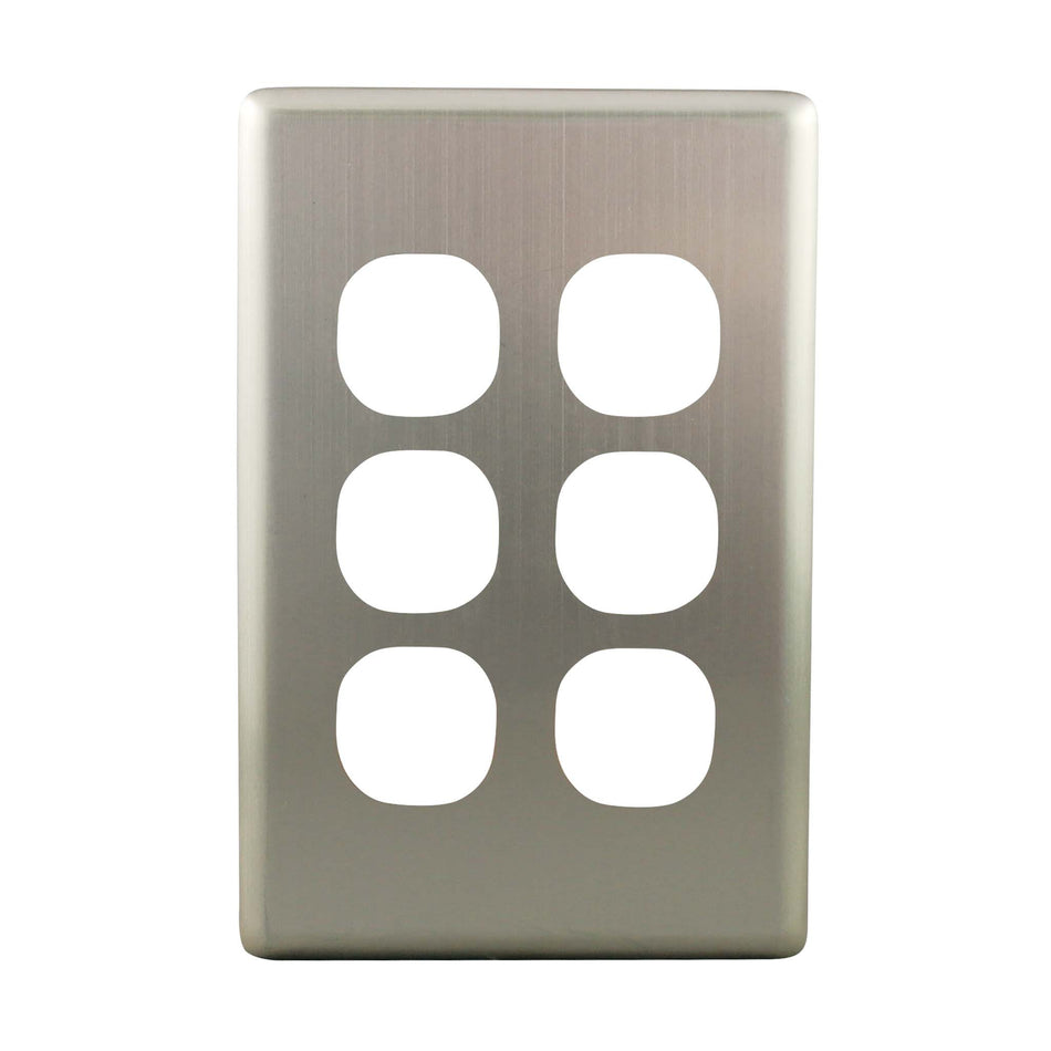 Metal Cover Plate 6 Gang