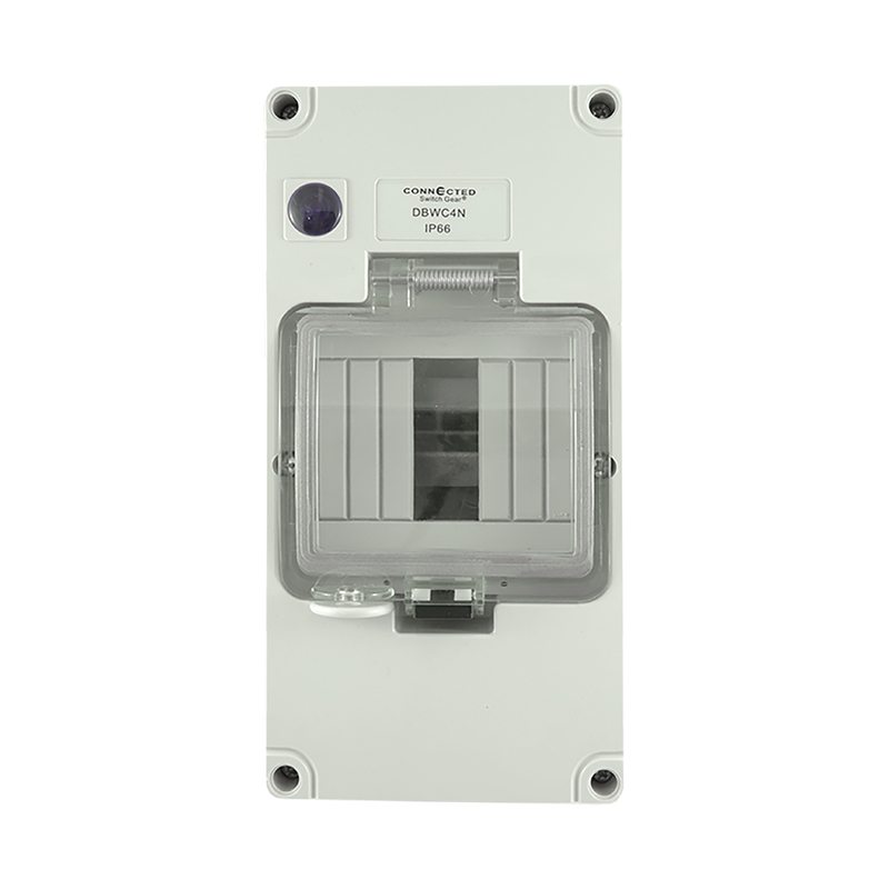 4 Pole Weatherproof Enclosure IP66 Neon Indicator