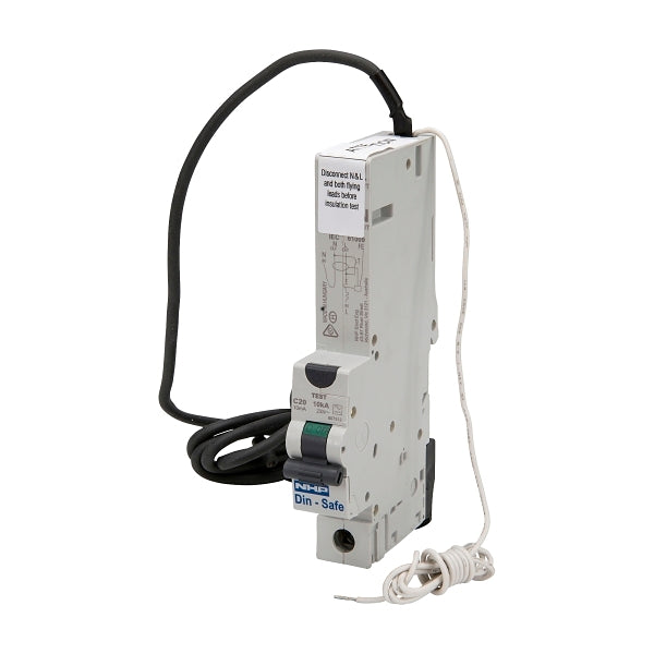 NHP DIN-T Residual Current Device Long Body w/ Overcurrent 10kA 16A 1Pole and N C Curve 10mA Type A***EMAIL/TEXT FOR PRICING***