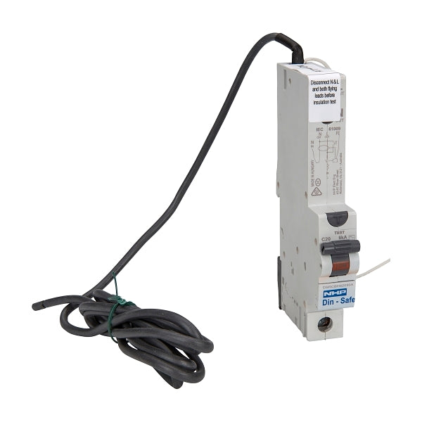 NHP DIN-T Residual Current Device Long Body w/ Overcurrent 6kA 25A 1Pole and N C Curve 30mA Type A***EMAIL/TEXT FOR PRICING***
