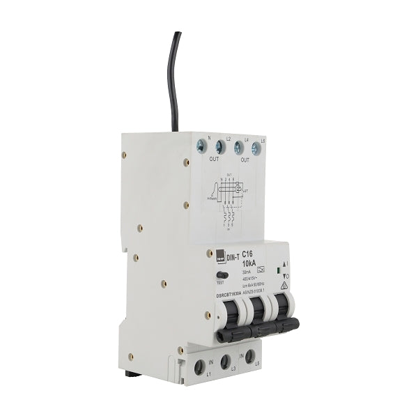 NHP DIN-T Residual Current Device Long Body w/ Overcurrent 10kA 40A 3Pole and N C Curve 30mA Type A***EMAIL/TEXT FOR PRICING***