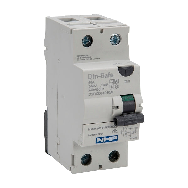 NHP DIN-T Residual Current Circuit Breaker RCCB 1Pole and Neutral 40A 100mA Type A***EMAIL/TEXT FOR PRICING***