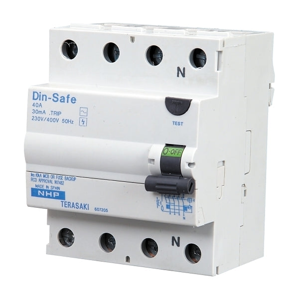 NHP DIN-T Residual Current Circuit Breaker RCCB 3Pole plus Neutral 40A 30mA Type F AEG Brand FPF***EMAIL/TEXT FOR PRICING***