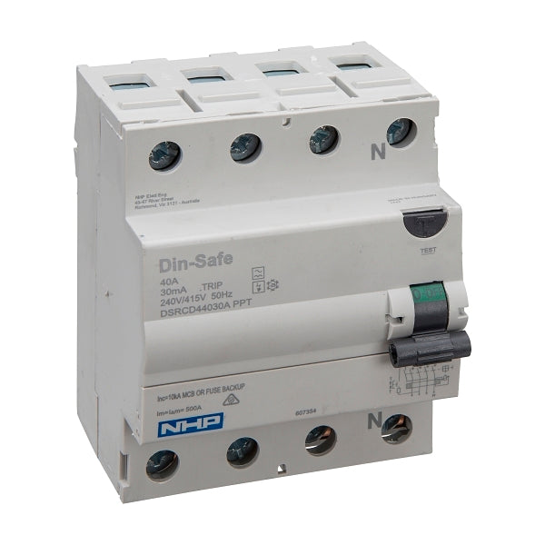 NHP DIN-T Residual Current Circuit Breaker RCCB 3Pole and Neutral 63A 100mA Type A***EMAIL/TEXT FOR PRICING***