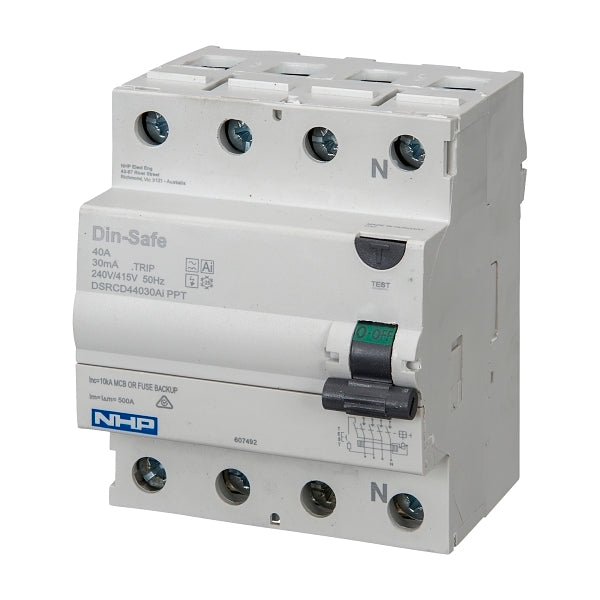NHP DIN-T Residual Current Circuit Breaker RCCB 3Pole and Neutral 63A 30mA Type AI***EMAIL/TEXT FOR PRICING***