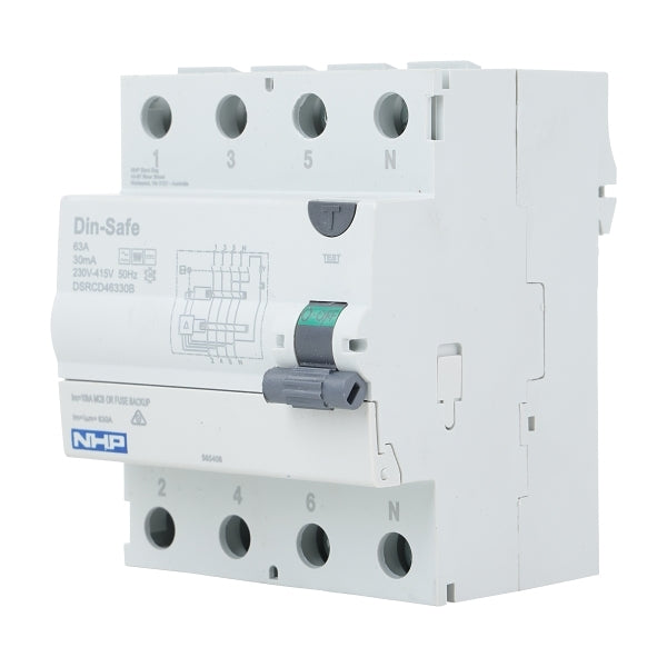 NHP DIN-T Residual Current Circuit Breaker RCCB 3Pole and Neutral 63A 30mA Type B***EMAIL/TEXT FOR PRICING***