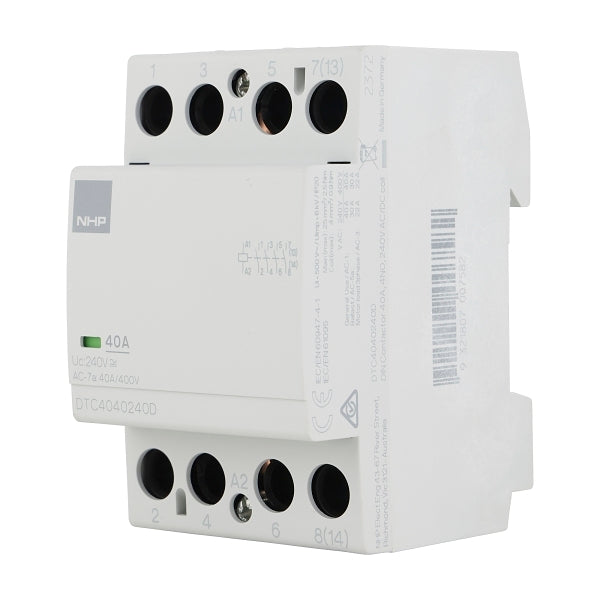 NHP DIN Contactors 40A4 Normally Open Contacts 24V AC DC Coil***EMAIL/TEXT FOR PRICING***