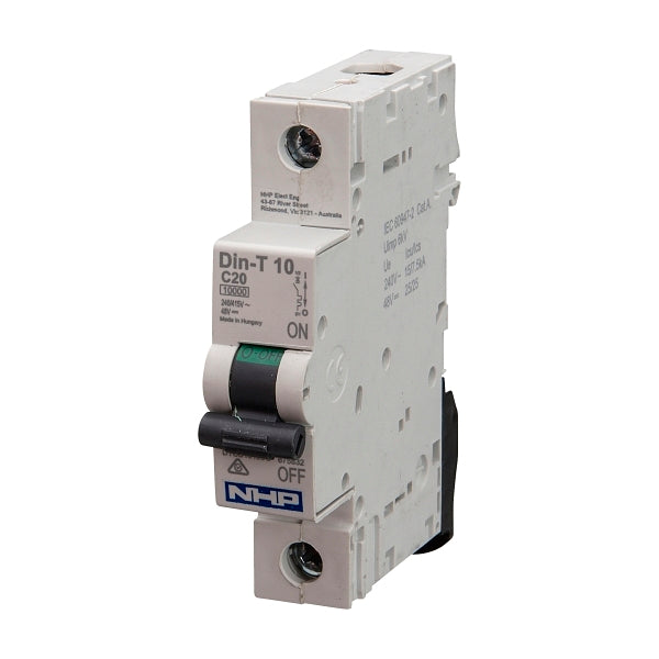 NHP DIN-T Miniature Circuit Breaker 10kA 1Pole 20A C Curve***EMAIL/TEXT FOR PRICING***