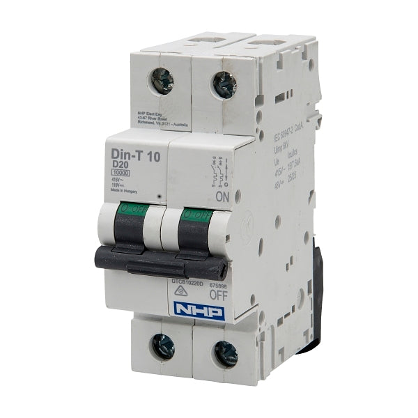 NHP DIN-T Miniature Circuit Breaker 10kA 2Pole 16A D Curve***EMAIL/TEXT FOR PRICING***