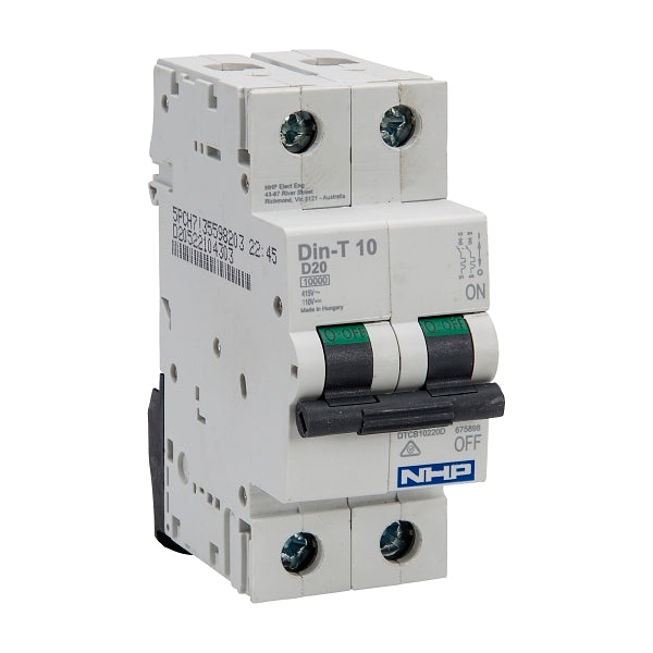 NHP DIN-T Miniature Circuit Breaker 10kA 2Pole 63A D Curve***EMAIL/TEXT FOR PRICING***