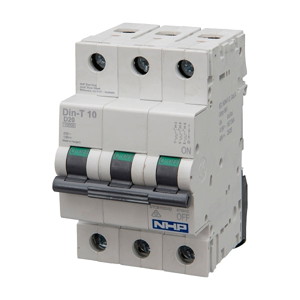 NHP DIN-T Miniature Circuit Breaker 10kA 3Pole 63A D Curve***EMAIL/TEXT FOR PRICING***