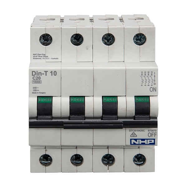 NHP DIN-T Miniature Circuit Breaker 10kA 4Pole 63A C Curve***EMAIL/TEXT FOR PRICING***