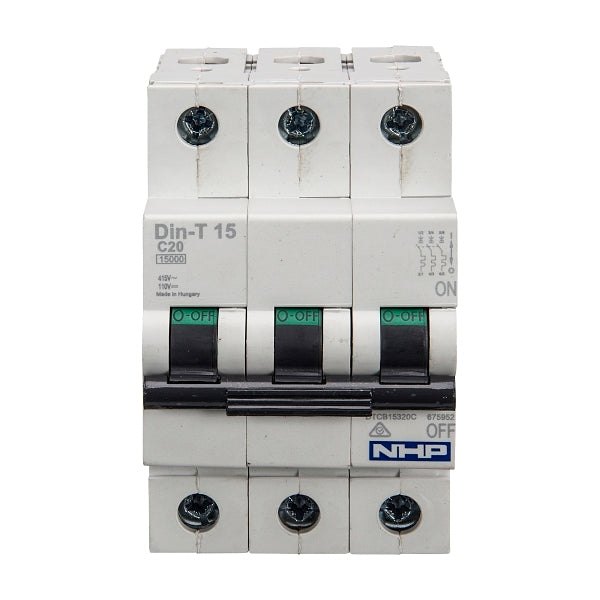 NHP DIN-T Miniature Circuit Breaker 25kA 3Pole 10A C Curve***EMAIL/TEXT FOR PRICING***