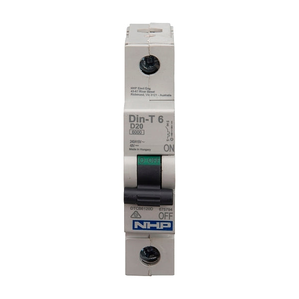 NHP DIN-T Miniature Circuit Breaker 6kA 1Pole 4A D Curve***EMAIL/TEXT FOR PRICING***