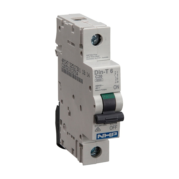 NHP DIN-T Miniature Circuit Breaker 6kA 1Pole 6A C Curve***EMAIL/TEXT FOR PRICING***