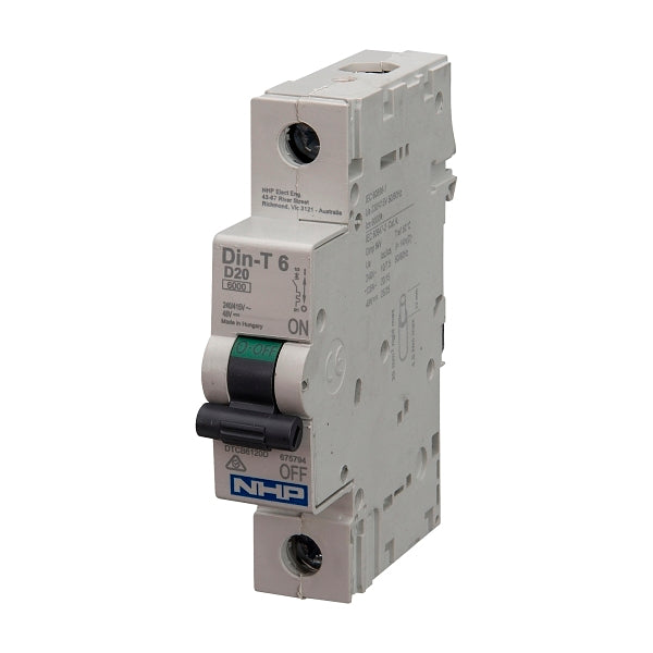 NHP DIN-T Miniature Circuit Breaker 6kA 1Pole 40A D Curve***EMAIL/TEXT FOR PRICING***