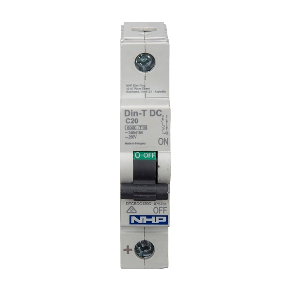 NHP DIN-T Miniature Circuit Breaker DC 6kA 1Pole 4A C Curve***EMAIL/TEXT FOR PRICING***