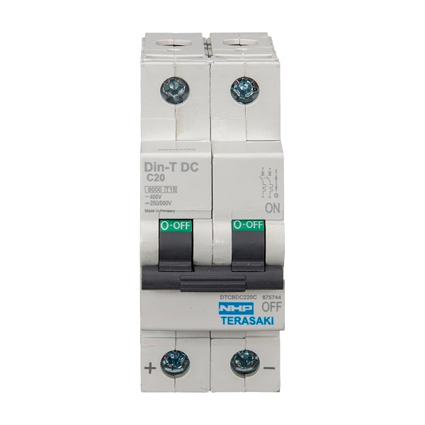 NHP DIN-T Miniature Circuit Breaker DC 6kA 2Pole 4A C Curve***EMAIL/TEXT FOR PRICING***