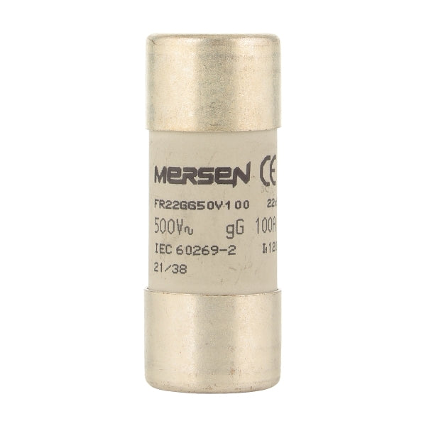 Mersen FR Cylindrical Fuse 22 x 58mm 500V AC 100A***EMAIL/TEXT FOR PRICING***