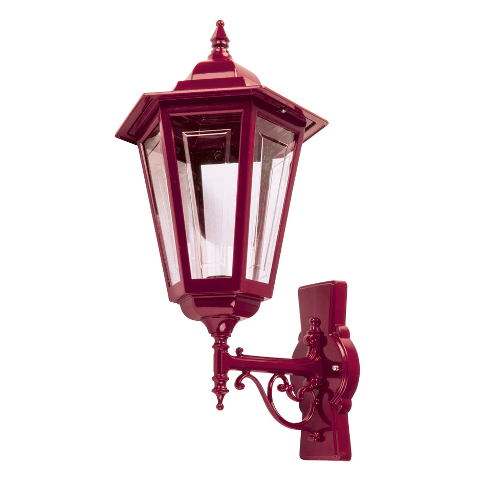 Turin Upward Wall Light Large Burgundy