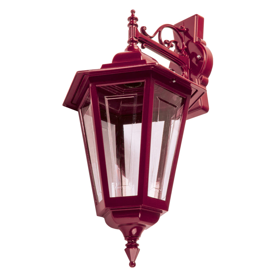 Turin Downward Wall Light Large Burgundy