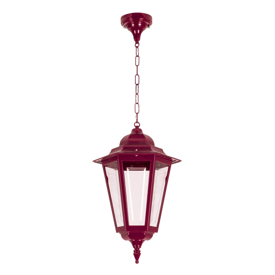 Turin Pendant Light Large Burgundy