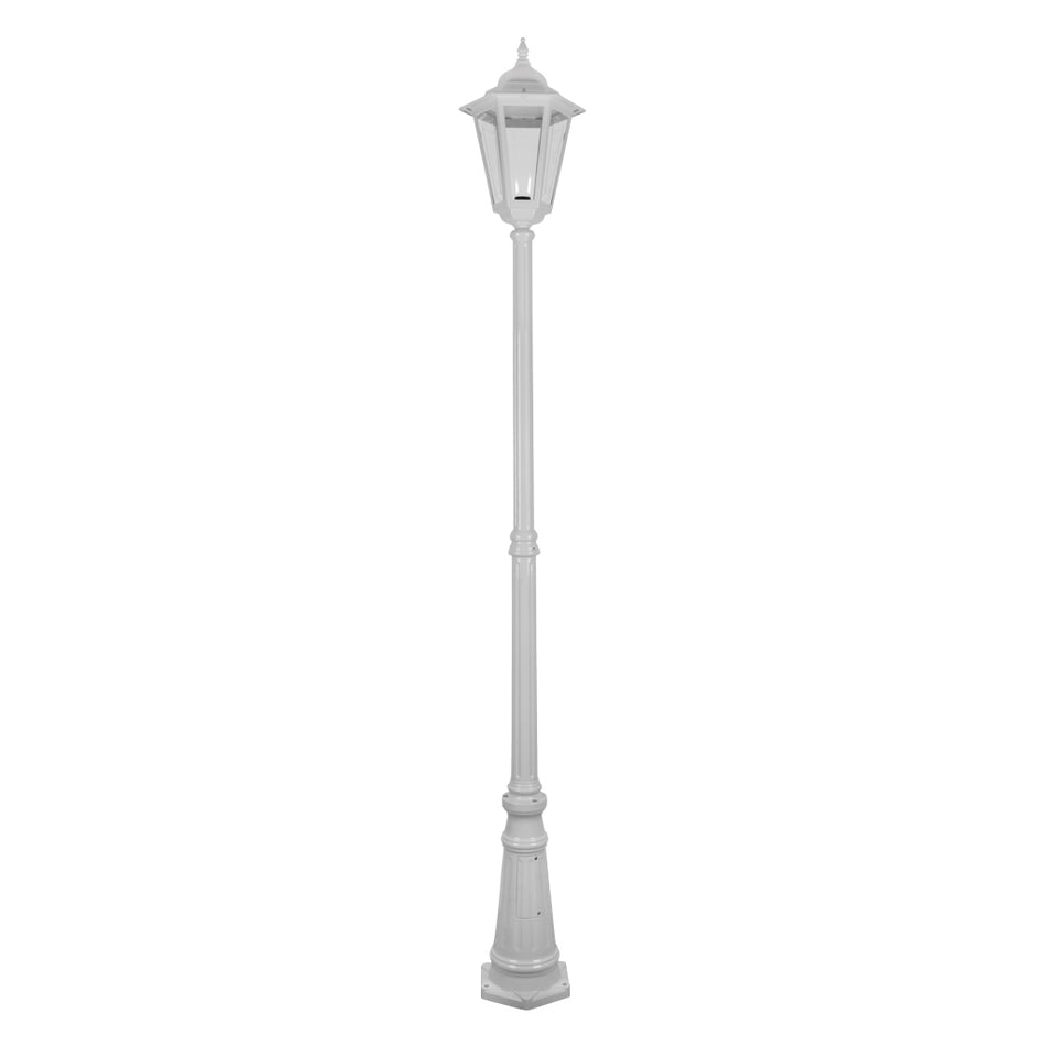 Turin Large Single Head Tall Post Light White