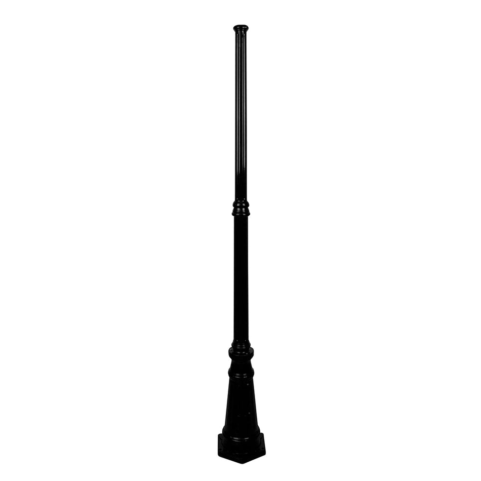 Turin 1.93 Meter Tall Base Exterior Post Black