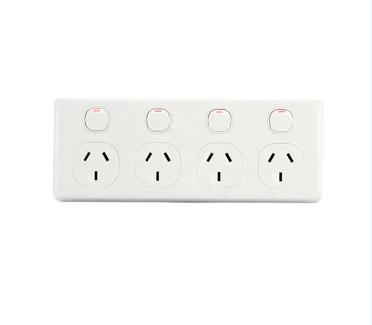 NLS 30455 | Quad Power Point 10Amp | Double Pole 'Classic' Style