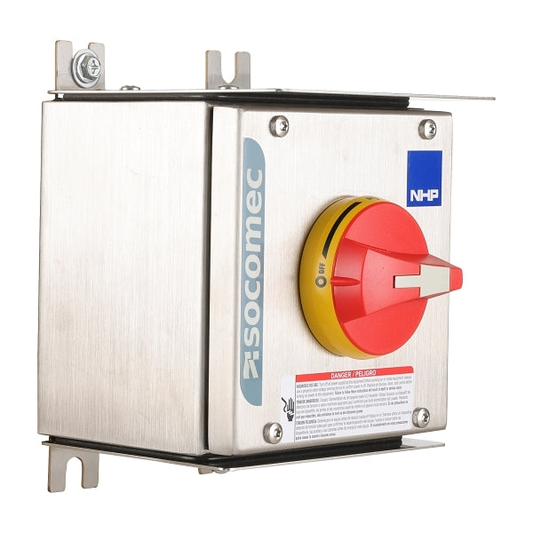 Socomec ISO Enclosed Isolator, IP 65 Stainless Steel, Handle - Red, 3P 25A***EMAIL/TEXT FOR PRICING***