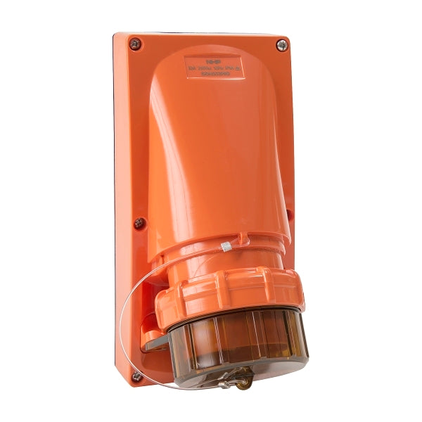 NHP ISO Appliance Inlet, 3 Round Pins 32A 250V AC, without Base, Resistant Orange***EMAIL/TEXT FOR PRICING***