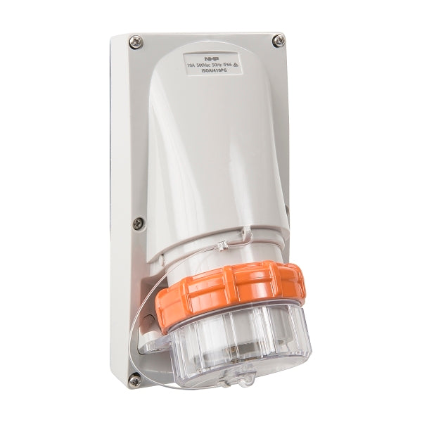 NHP ISO Appliance Inlet, 4 Round Pins 10A 500V AC, without Base, Grey***EMAIL/TEXT FOR PRICING***