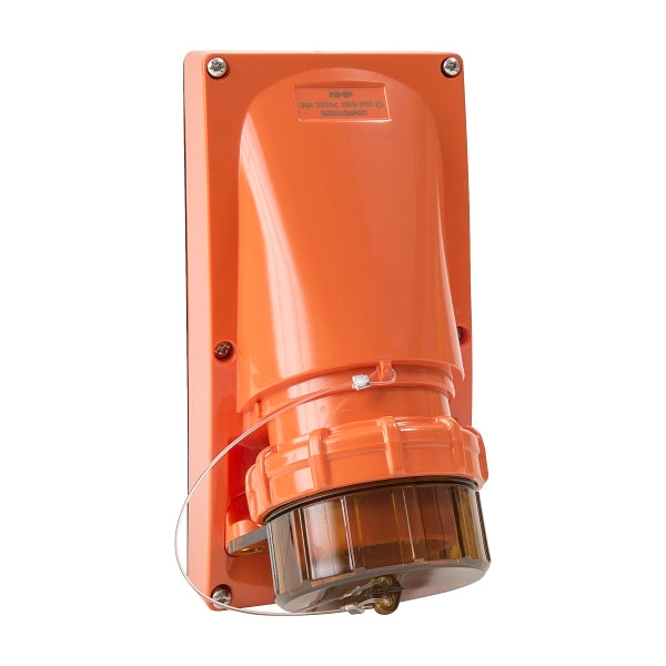 NHP ISO Appliance Inlet, 4 Round Pins 20A 500V AC, without Base, Resistant Orange***EMAIL/TEXT FOR PRICING***