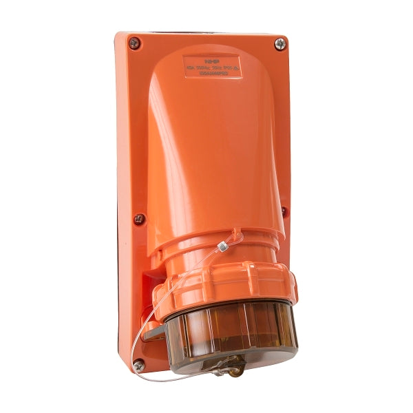 NHP ISO Appliance Inlet, 4 Round Pins 40A 500V AC, without Base, Resistant Orange***EMAIL/TEXT FOR PRICING***