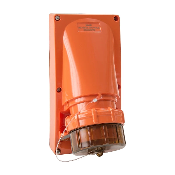 NHP ISO Appliance Inlet, 4 Round Pins 50A 500V AC, w/o Base, Resistant Orange***EMAIL/TEXT FOR PRICING***