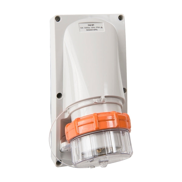 NHP ISO Appliance Inlet, 5 Round Pins 10A 500V AC, w/o Base, Grey***EMAIL/TEXT FOR PRICING***