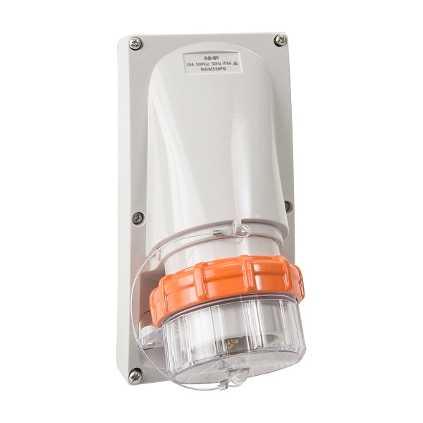 NHP ISO Appliance Inlet, 5 Round Pins 20A 500V AC, w/o Base, Grey***EMAIL/TEXT FOR PRICING***