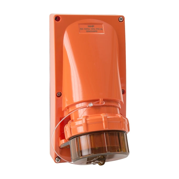 NHP ISO Appliance Inlet, 5 Round Pins 40A 500V AC, w/o Base, Resistant Orange***EMAIL/TEXT FOR PRICING***