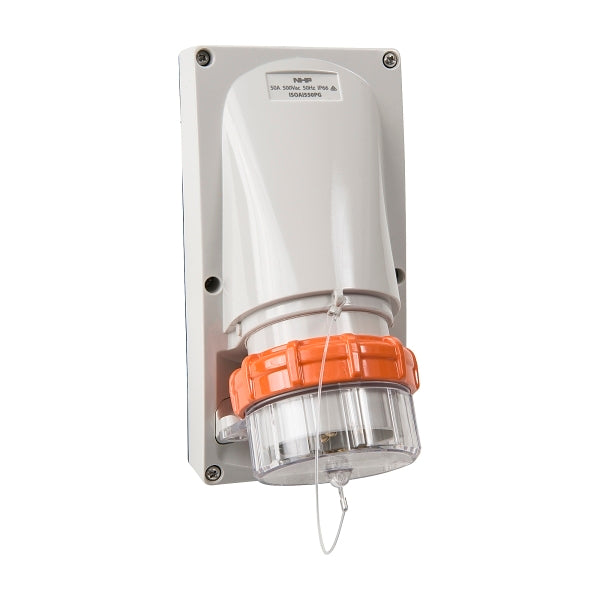 NHP ISO Appliance Inlet, 5 Round Pins 50A 500V AC, w/o Base, Grey***EMAIL/TEXT FOR PRICING***