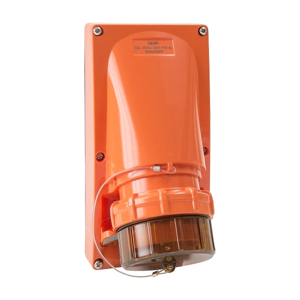 NHP ISO Appliance Inlet, 5 Round Pins 50A 500V AC, w/o Base, Resistant Orange***EMAIL/TEXT FOR PRICING***