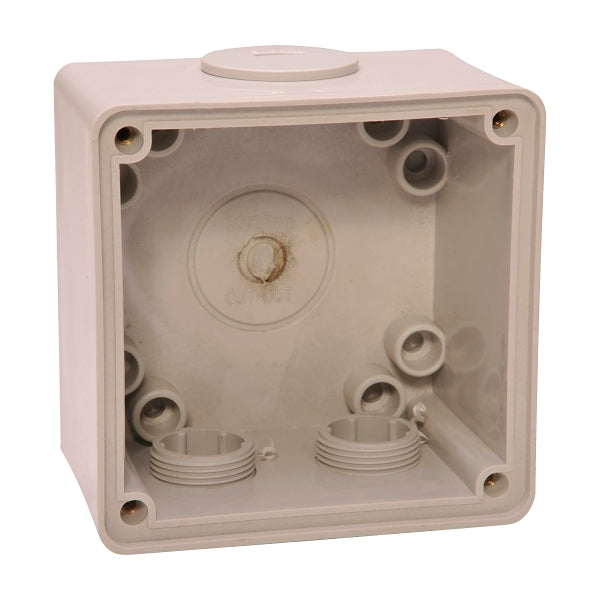 NHP ISO Back Box/Base, 1 Gang - Large 63mm depth, Grey***EMAIL/TEXT FOR PRICING***