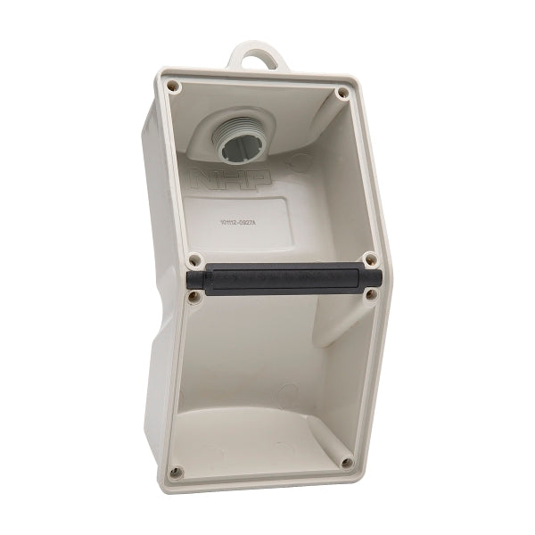 NHP ISO Back Box/Base, 2 Gang (1 x 2) - Pendant 60mm depth, Grey***EMAIL/TEXT FOR PRICING***