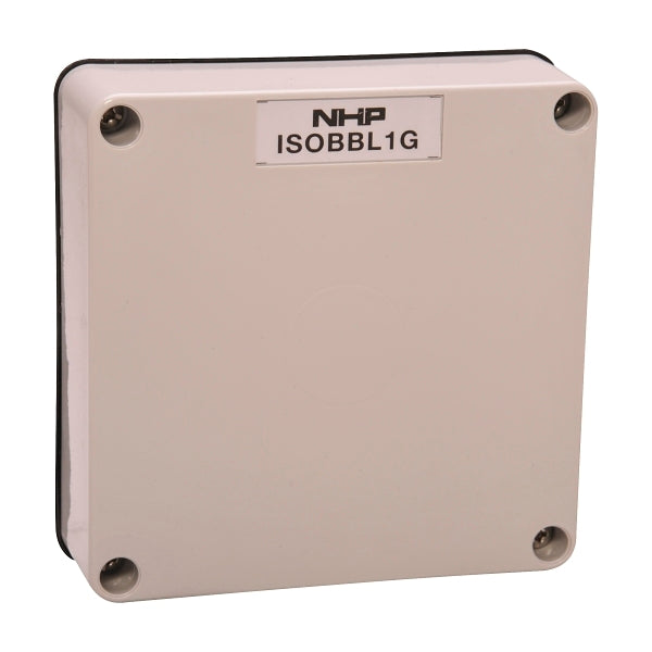 NHP ISO Cover - Blank, 1 Gang - 38mm depth, Grey***EMAIL/TEXT FOR PRICING***