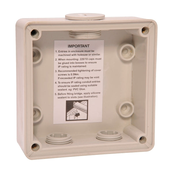 NHP ISO Back Box/Base, 1 Gang - Shallow 38mm depth, Grey***EMAIL/TEXT FOR PRICING***