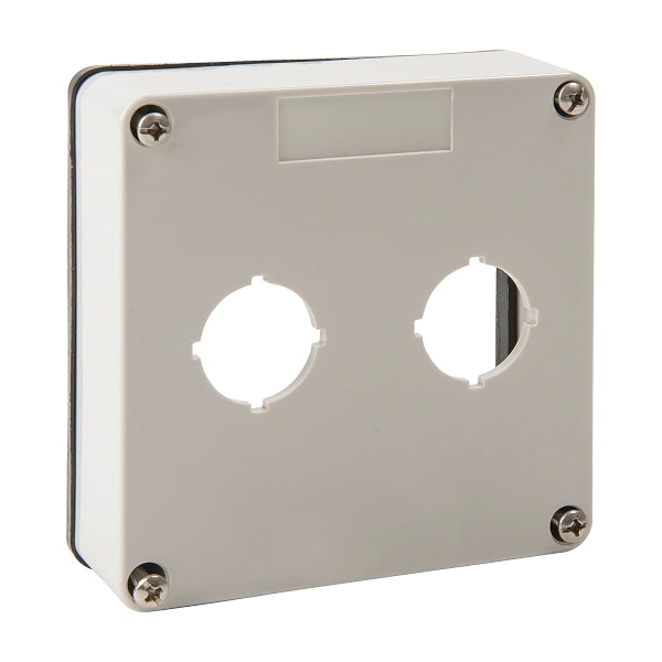 NHP ISO Cover - Cutout (2 x 22 5mm), 1 Gang - Shallow D38mm, Grey***EMAIL/TEXT FOR PRICING***