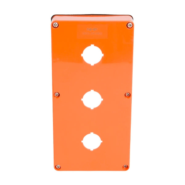 NHP ISO Cover - Cutout (2 x 22 5mm), 2 Gang - Shallow D38mm, Resistant Oange***EMAIL/TEXT FOR PRICING***