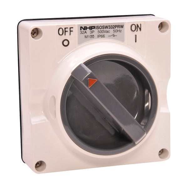 NHP ISO Surface Switch, 3 Pole 32A 500V AC, w/o Base, Resistant***EMAIL/TEXT FOR PRICING***